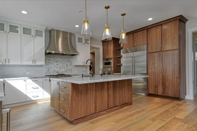 Example of a large transitional u-shaped kitchen design in San Francisco