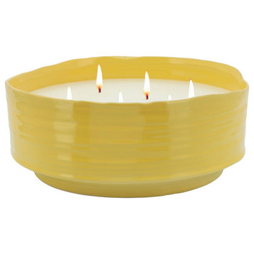 Citronella Candle / Planter 10" Yellow 67oz