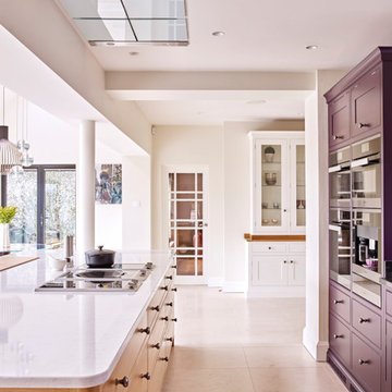 Contemporary painted & oak kitchen
