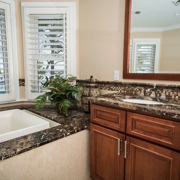 Virginia Beach Emperador Marble Bath