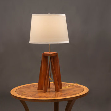 Round Walnut Occasional Table