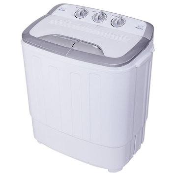 Costway Compact Mini Twin Tub 8lbs Washing Machine