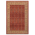 Bareens Designer Rugs - Boho Chic Ziegler Klara Red Green Hand-Knotted Wool Rug - 9'0'' x 12'0'' - Enhance the ambiance of your home with this magnificent Persian-influenced Turkish hand-knotted rug made by skilled artisans capable of creating the most exceptional vegetable dyes and hand-spun wool. This exquisite handmade rug is a one-of-a-kind Peshawar Kafkaz, otherwise identified as Chobi, Chobi Peshawar, Oushak, or Ziegler rug. These handmade rugs are crafted in Pakistan utilizing superior-quality wool imported from Australia, New Zealand, and Korea in two types of weaves: the Persian weave and the Mori weave. This rug is meticulously crafted by hand using the finest natural vegetable dyes extracted from local plants. The artisans use a blend of hand-spun local and fine merino wool, resulting in a rug with a compelling texture, higher lanolin content, and longer staple. The artisans occasionally incorporate natural or artificial silk into the pile to enhance specific motifs. The finished product is an awe-inspiring execution of flawless design and an understated palette that exudes elegance.