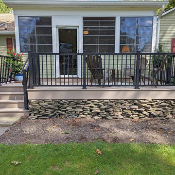 Sunroom Addition with Wolf Sandcastle Decking and Keylink Black Textured Railing