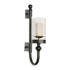 Uttermost Garvin Twist Metal Sconce With Candle