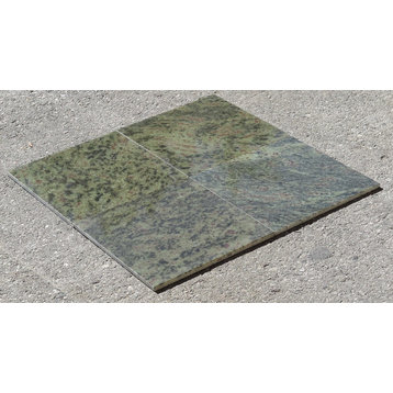 Tropical Green Granite Tiles, Polished Finish, 12"x12", Set of 40