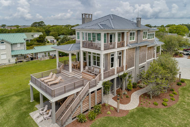 Beach style exterior home photo in Other