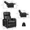 Recliner Massage Chair, Ergonomic Adjustable Single Sofa W/ Padded Seat