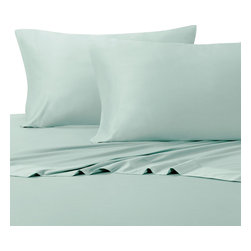 Royal Tradition - 300 TC Silky 100% Bamboo Viscose Sheet Set, Sea, Queen - Duvet Covers And Duvet Sets