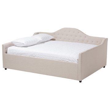 Eliza Light Beige Fabric Full Daybed