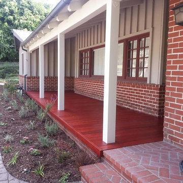 Deck and beautiful drought tolerant plants