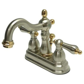 Two Handle 4" Centerset Lavatory Faucet with Retail Pop-up KB1609AL