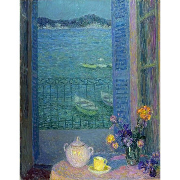 Henri Le Sidaner Bouquet by the window, 21"x28" Wall Decal