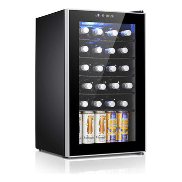 24 Bottle Single Zone Freestanding Wine and Beverage Refrigerator