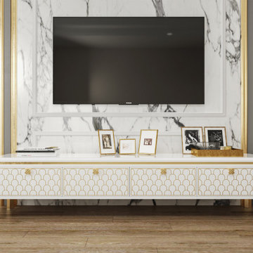 Modern high-end luxury TV stand for villa, house, apartment, condo