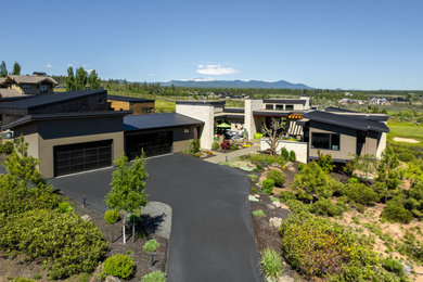 Inspiration for a contemporary exterior home remodel in Other
