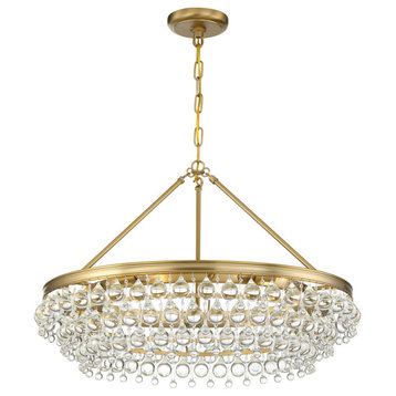 Crystorama 275-VG 6 Light Chandelier in Vibrant Gold