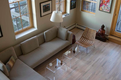 Living room - contemporary living room idea in New York