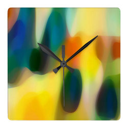 Abstract Art Fury Rain Wall Clocks - Wall Clocks