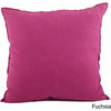 Fringed Design Down FIlled Linen 20" Throw Pillow, Fuchsia