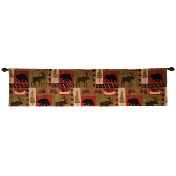 Patchwork Lodge Rustic Cabin Valance