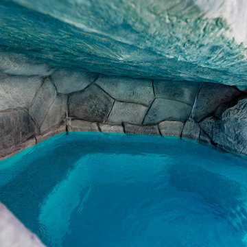 Inside of Grotto with a Bench