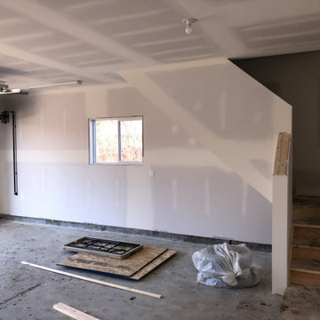 Fnishing up two story garage, stairs to attic space