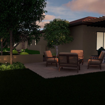 Tranquil Garden Pool in The Desert
