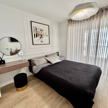 Chambre d'ado chic parisien avec bureau suspendu – Paris 15e