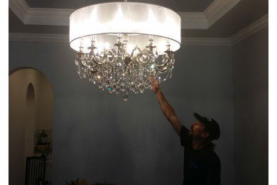 Inspiration for a shabby-chic style dining room remodel in Miami