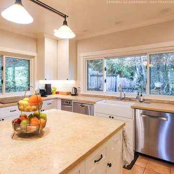 New Sliding Windows in Terrific Kitchen - Renewal by Andersen Bay Area San Franc
