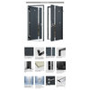 Exterior Entry Steel Double Doors /Cynex 6777 Black /72x80 Left Inswing