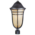 Maxim Lighting International - Westport VX 1-Light Outdoor Post Lantern - Create a welcoming exterior with the Westport VX Outdoor Post Lantern. This 1-light lantern is finished in a unique color with glass shades and shines to illuminate your home's landscaping. Hang this lantern with another (sold separately) to frame your front door.