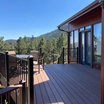 Mountain Castle Fortress with Wrap Around Deck & Barn