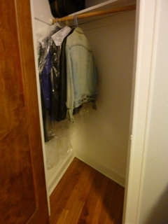 Almost triangular closet.