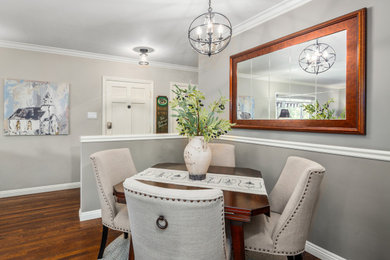 Example of a mountain style dining room design in Los Angeles