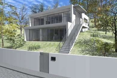 Modelo de diseño residencial minimalista de tamaño medio