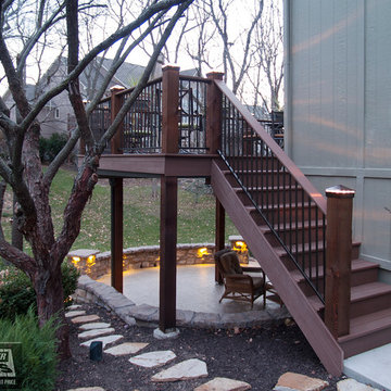 Profitt - Deck lighting using low voltage lighted post caps.