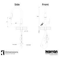 Karran Touchless One-Handle Triple Function Sprayer Faucet, Matte Black