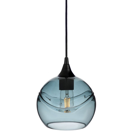 767 Swell: Single Pendant Light, Slate Gray, Matte Black, 4 Watt