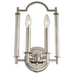 Kalco - 2 Light Casual Luxury Sconce by Kalco, Polished Nickel, 15" - Provence 2 Light ADA Wall Sconce