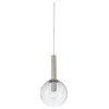 Bubbles 12" Pendant With Polished Nickel Finish and Clear Shade