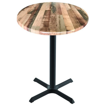 42 Tall OD211 Indoor and Outdoor All-Season Table with 30 Diameter Rustic Top