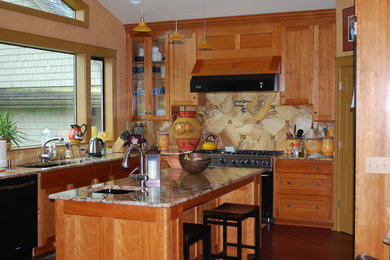 Example of a tuscan kitchen design in Other