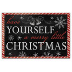 DDCG - "Have Yourself A Merry Christmas" Canvas Wall Art, 18"x12" - The Have Yourself A Merry Christmas 16"x20" Canvas Wall Art features a classic Christmas sentiment utilizing the contemporary chalkboard style. This canvas helps you add some festive flair to your your Christmas decor this season. The solid front construction of each wall art product ensures it does not stretch or sag. The result is a piece of artwork that injects striking aesthetic into your home.
