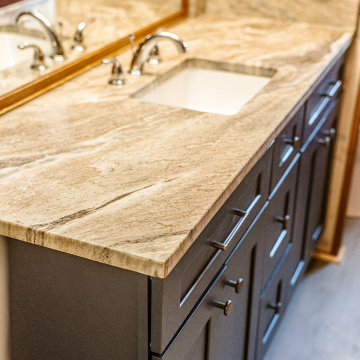 Fantasy Brown Marble & Naval Blue Vanity — Louisa, VA