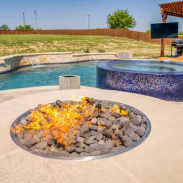 Custom Creations, Aledo Ridge Court Crystal Stone Midnight Blue Regular
