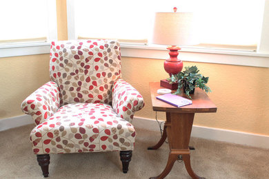 Inspiration for a transitional living room remodel in Denver