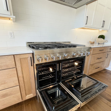 Ivory Painted and Maple Pecan Kitchen Design in Bettendorf, Iowa