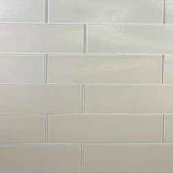 Abolos - Monroe 4"x16" Textured Glossy Glass Subway Tile,Cougar Creme, Set of 18 - Wall And Floor Tile